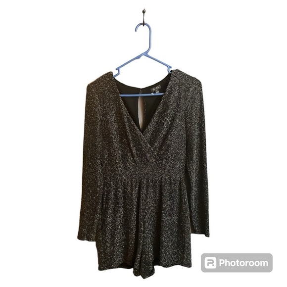 Lily Rose Pants - Lily Rose Black Sparkly Romper